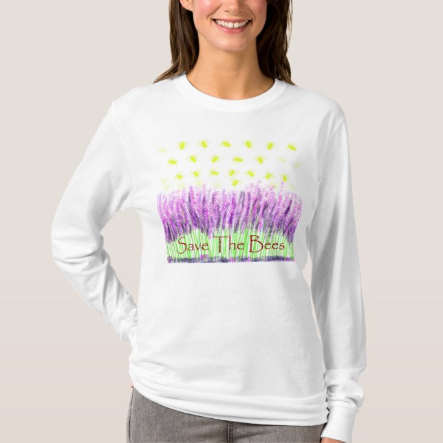 Lavender Bees T-Shirt (Front)