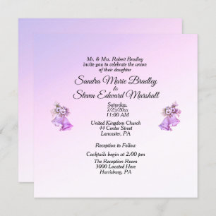 Lavender Bells Wedding Invitation