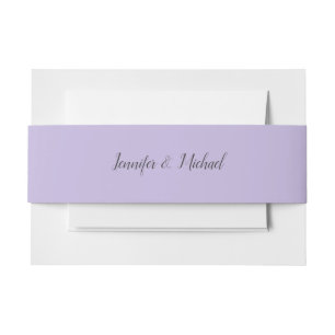 Lavender Belly Bands Invitation Belly Band