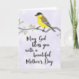 Lavender Bird Blessing Card