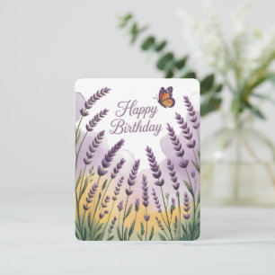 Lavender Birthday Card