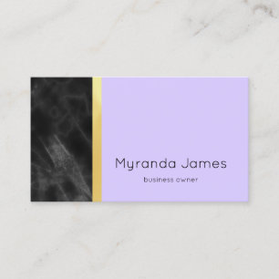 Lavender Black Modern Minimalist Business Card