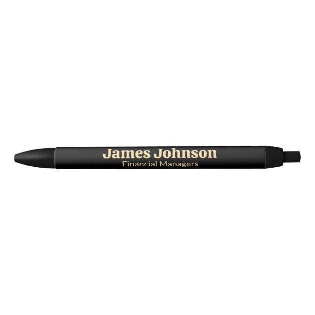 Lavender Black Retro Bold Serif Desk Name Plate Ink Pen (Front)