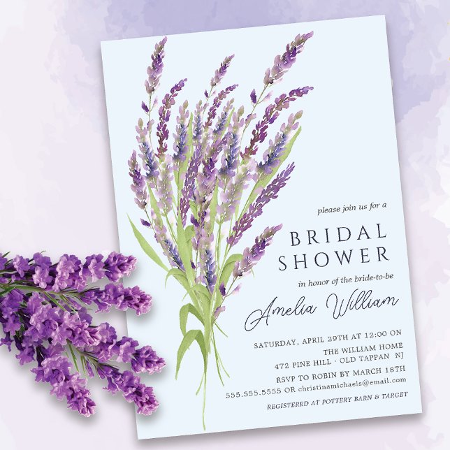 Lavender Bliss Bridal Shower Invitation (Creator Uploaded)