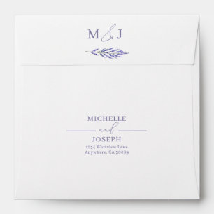 Lavender Bliss Elegant Watercolor Return Address Envelope