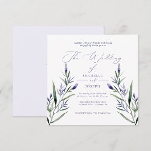 Lavender Bliss Elegant Watercolor Wedding Invitation