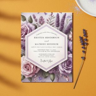 Lavender Bloom Ethereal Wedding Invitation