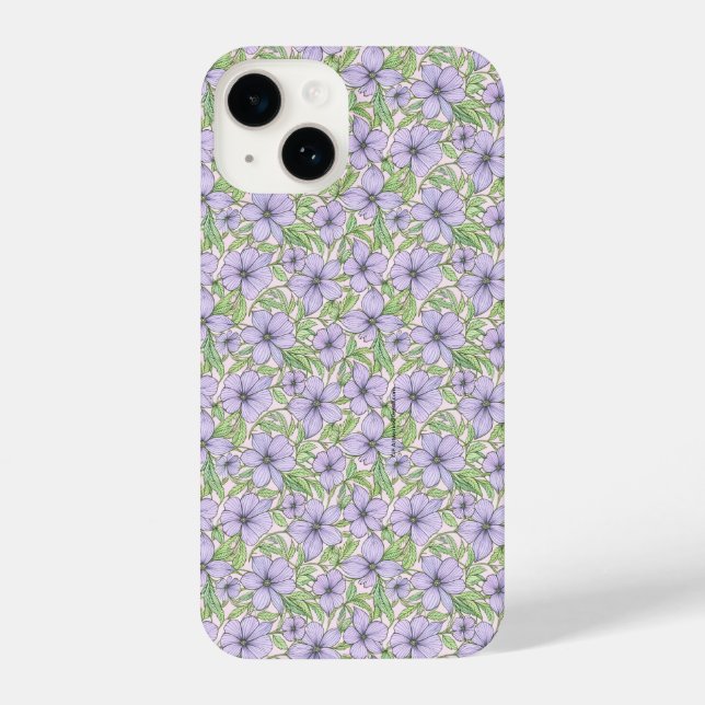 Lavender Bloom Floral iPhone Case (Back)