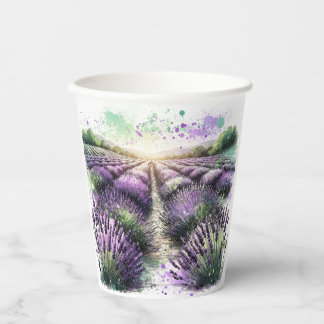 Lavender Bloom Serenity Mug Paper Cups