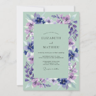 Lavender Bloom Whimsy Wedding Invitation