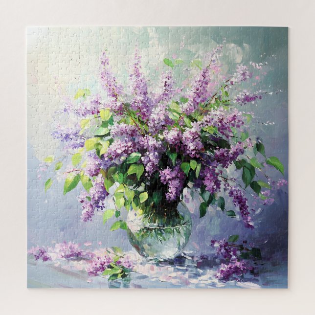 Lavender Blooming Lilac Bouquet Jigsaw Puzzle (Vertical)