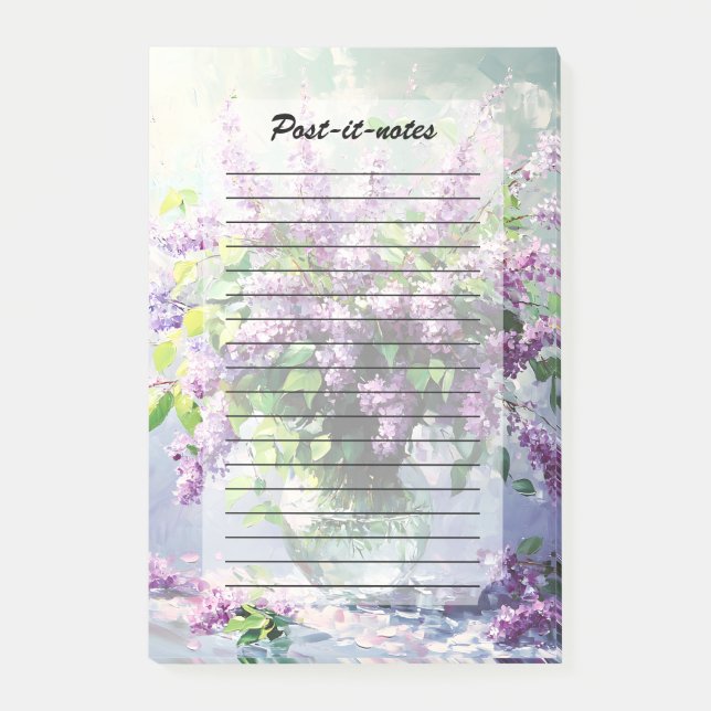 Lavender Blooming Lilac Bouquet Post-it Notes (Front)