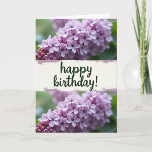 Lavender Blossom Birthday Card