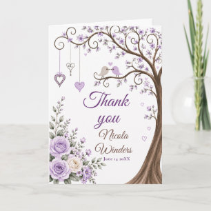 Lavender Blossom Bridal Shower Thank You Card