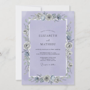 Lavender Blossom Wedding Invitation