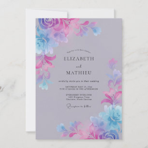 Lavender Blossoming Springtime Wedding Invitation