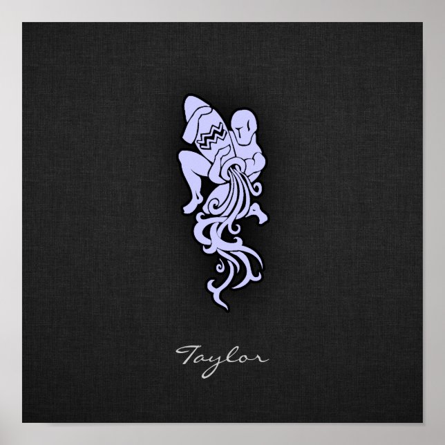 Lavender Blue Aquarius Poster (Front)