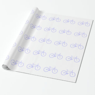 Lavender Blue Bicycle Wrapping Paper