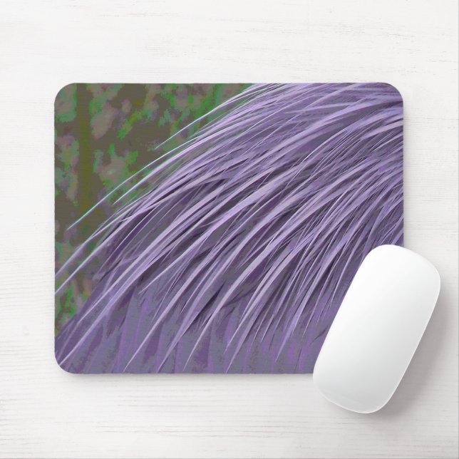 Lavender Blue Feathers Mouse Pad (With Mouse)