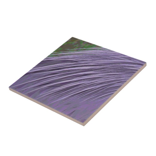 Lavender Blue Feathers Tile (Side)