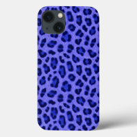 Lavender Blue Leopard Animal Print Skin Pattern 