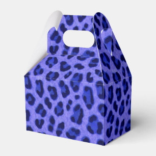 Lavender Blue Leopard Animal Print Skin Pattern Favour Box