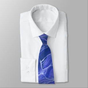 Lavender Blue Marble Acrylic Abstract Tie