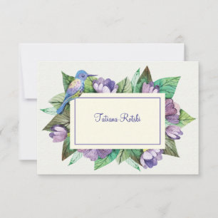 Lavender Blue Personalised Stationery Invitation