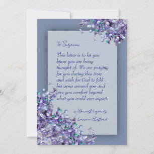 Lavender Blue Spring Lilacs Sympathy Card