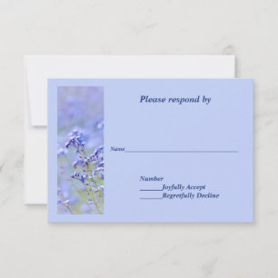 Lavender Blue Wild Flowers Country Wedding RSVP Card