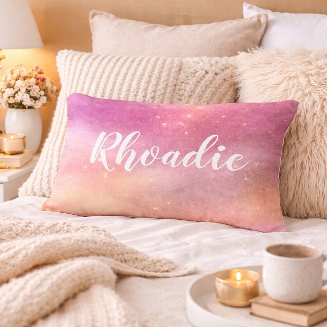 Lavender Blush Cosy Name Decorative Cushion (Creator Uploaded)