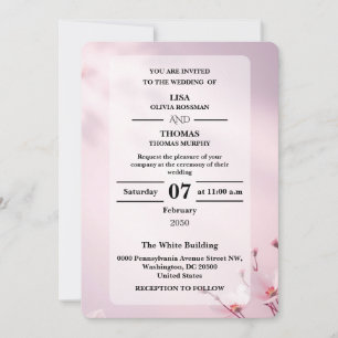 Lavender Blush Dreamy Wedding Invite