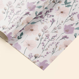 Lavender & Blush Meadow Wrapping Paper