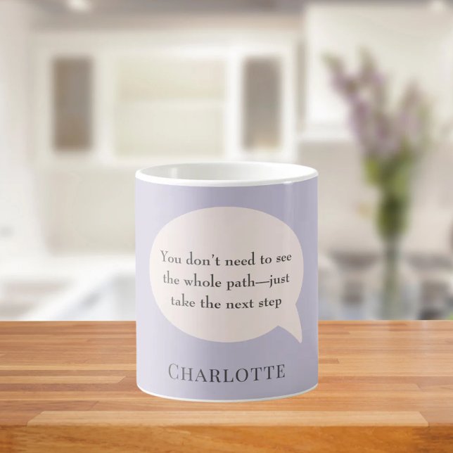 Lavender blush pink inspirational goal quote coffee mug (Creator Uploaded)
