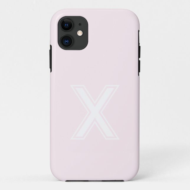 Lavender Blush Solid Colour | Minimalist Monogram Case-Mate iPhone Case (Back)