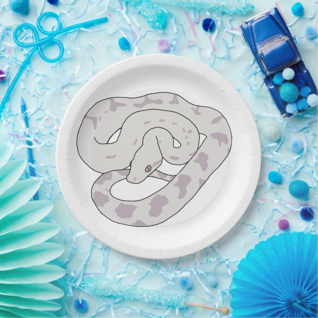 Lavender boa paper plate (Party)