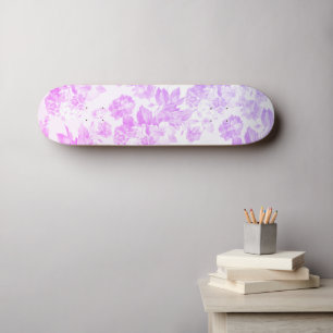 Lavender bohemian elegant vintage floral skateboard
