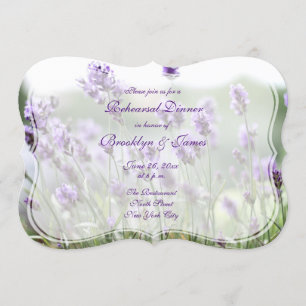 Lavender Bohemian Wedding Rehearsal Invites
