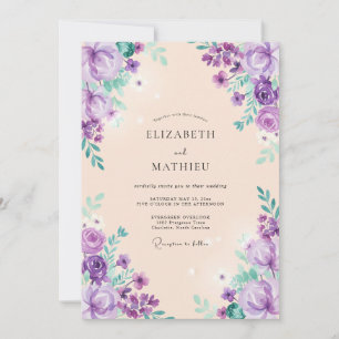 Lavender Botanical Dream Wedding Invitation
