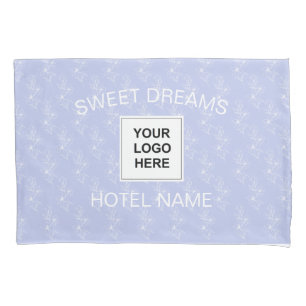 Lavender Botanical Floral Blue Bedroom Logo Pillow Pillowcase