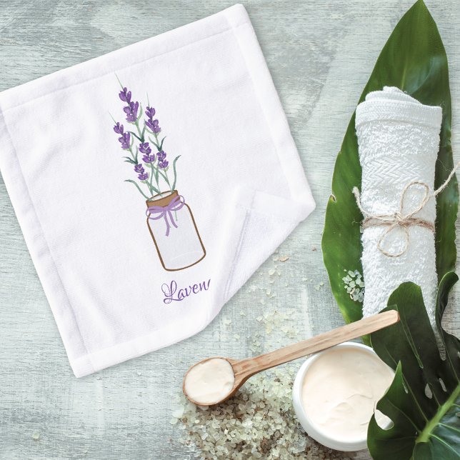 Lavender Botanical Mason Jar Spa Wash Cloth (Creator Uploaded)