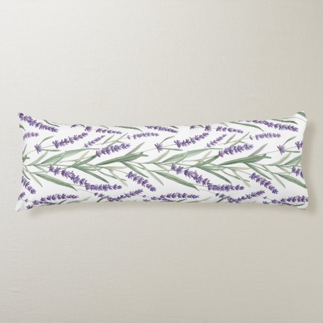 Lavender Botanical Pattern Body Cushion (Front)