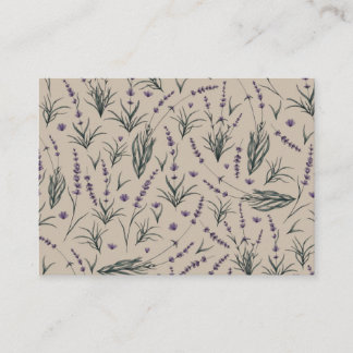 Lavender Botanical Pattern Business Card