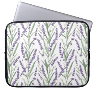 Lavender Botanical Pattern Laptop Sleeve