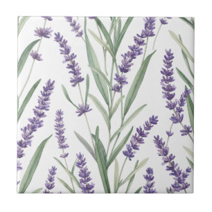 Lavender Botanical Pattern Tile