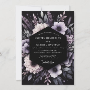 Lavender Botanical Romance Wedding Invitation