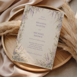 Lavender Botanical Vintage Invitation