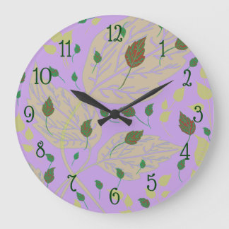 Lavender botanical wall clock