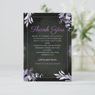 Lavender Botanical Wedding Thank You Card