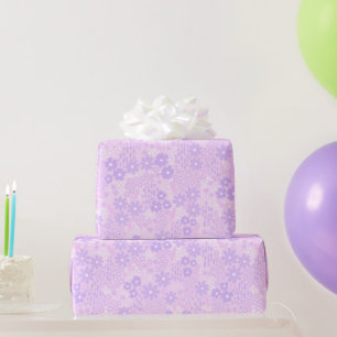 Lavender botanical wrapping paper